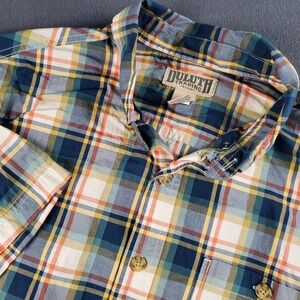 Duluth Trading Relaxed Fit Plaid Button Up short Sleeve Shirt L